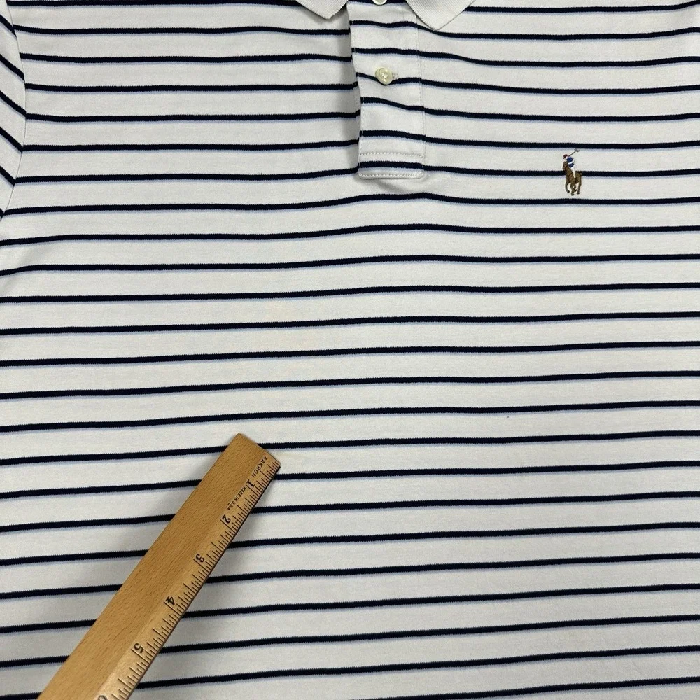 Polo Ralph Lauren Shirt Mens XL Pima Soft Touch Stripe Performance‎